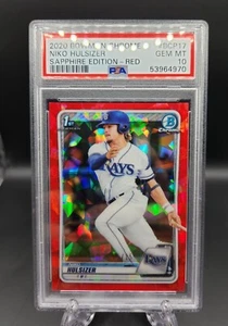 2020 Bowman Chrome Sapphire Edition - Red Niko Hulsizer /15 PSA 10 - Bild 1 von 2