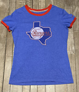 Nike Women's Texas Rangers Blue Ringer Tee Short Sleeve  Size L