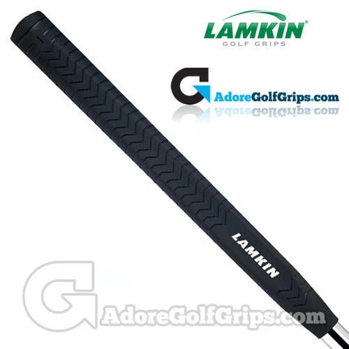 Neu Lamkin tief geätzter Paddel-Putter-Griff - schwarz + KOSTENLOSES Band