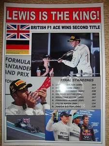 Lewis Hamilton 2014 F1 world champion - souvenir print - Picture 1 of 1