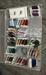 Lot of 45 embroidery floss cards numbered plus case - Picture 1 of 19