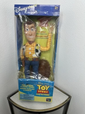 Boneca Disney Pixar Thinkway Toy Story Woody 15 polegadas puxar cordas vintage - Imagem 1 de 4