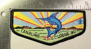 Vtg Old Boy Scouts BSA Patch CSP Canalino Lodge 90 Swordfish  - Picture 1 of 3