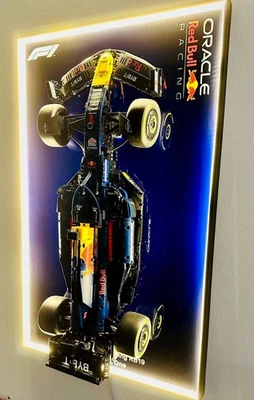 Soporte de pared con pantalla LED de metal de 31,5" para LEGO 42206 Red Bull Racing RB20 F1 (A) Foto 1 de 4