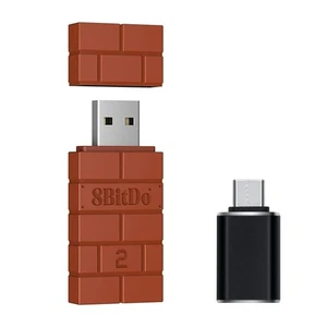 8Bitdo USB Wireless Bluetooth Adapter for Windows Mac Raspberry Pi Switch US - Picture 1 of 8