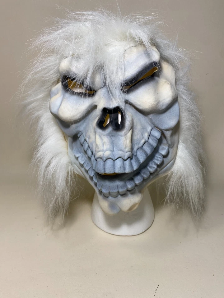 Vintage 2002 Paper Magic Group Lecherous Adult Halloween Monster Mask White Hair - Image 1 of 4