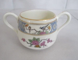 Lenox Ming Birds Open Sugar Bowl Cream w/Black Stamp Birds Floral 2.5" Bowl - Picture 1 of 4