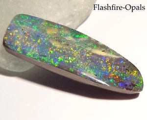 13,5ct. Gem Boulder Opal  Brilliant Gold Orange Blau-Grün +Video Flashfire-Opals - Picture 1 of 7