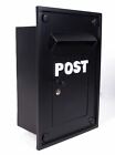 Black "The Kensington" Built-In Wall Brick Work Heavy Duty Post and Parcel Box