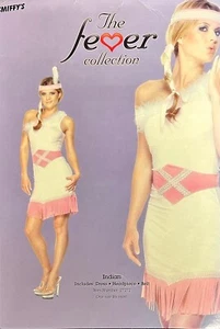 Ladies Pale Pink Wild West Native Red Indian Fancy Dress Costume UK Size 8-10 - Picture 1 of 1
