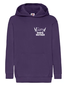 Fairy Dogmother, funny/novelty dog walking hoodie printed front & back, dog mum - Picture 1 of 12