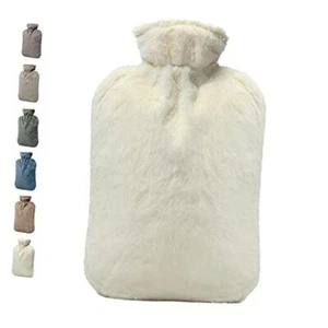 Hot Water Bottle with Cover, 2L PVC Hot Water Bag for Neck, Shoulder Pain and - Picture 1 of 8