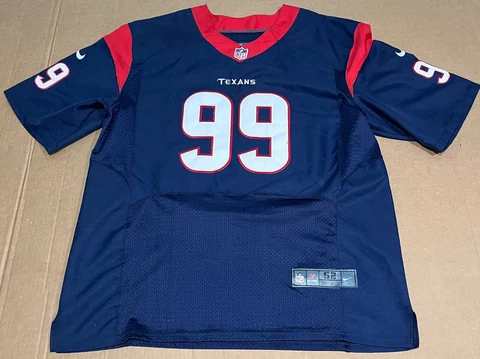 Nike On Field Jersey NFL Houston Texans JJ Watt #99 Size 52 Blue Stitched Cover