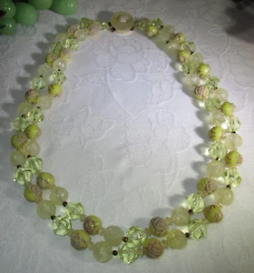 Beautiful Vtg 1940's Necklace 2 Strand W. Germany Bakelite-Celluloid-Lucite 23" - Picture 1 of 6