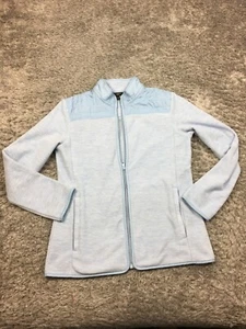 Talbots Jacket Womens Size Petite P Soft Light Blue Soft Shell Shoulder Accent - Picture 1 of 12