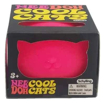 1 COOL CATS Nee-Doh Sensory Stress Relief Squeeze Ball Toy PINK Anxiety Fidget - Image 1 of 3