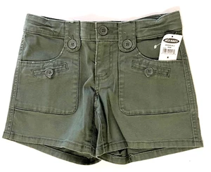 NWT GIRLS ARMY GREEN OLD NAVY JEAN SHORTS SIZE 8 - Picture 1 of 2