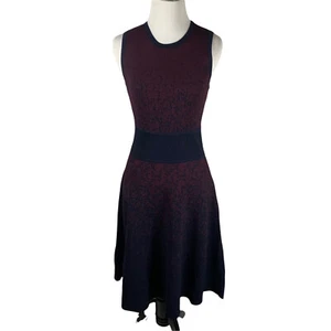 Ann Taylor Women's S Small Fit & Flare Knit Dress Ombre Slimming Sleeveless - Picture 1 of 12
