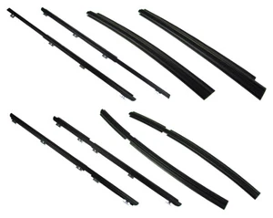 New 8-PC Window Sweep Beltline Molding F&R Kit / For 1984-96 4-Door XJ Cherokee - Picture 1 of 6