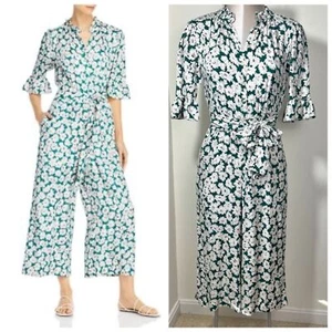 REBECCA TAYLOR Jumpsuit aus Seidenmischung mit ruhiger Blumen in Palmenkombination Größe 2 - Bild 1 von 10