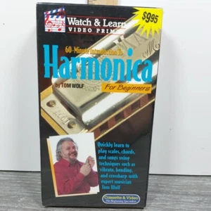 Watch & Learn 60 Minute Beginners Introduction To Harmonica VHS By Tom Wolf “C” - Picture 1 of 7