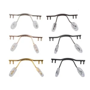 1pcs Eyeglasses Stainless Steel Bridges Replacement Part Rimless Nose Frame Top - Picture 1 of 12
