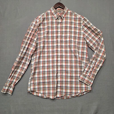 J Crew Men Classic Multicolored Stripe Long Sleeve Button Up Stretch Shirt Sz LT - Image 1 of 4