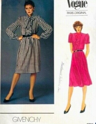 GIVENCHY ABITO VOGUE 2735 GIVECHY TAGLIA 14 ANNI 80 *NON TAGLIATO FF