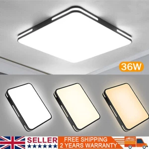 Square LED Ceiling Dimmable Light Bathroom Kitchen Bedroom Living Room Wall Lamp - Picture 1 of 12