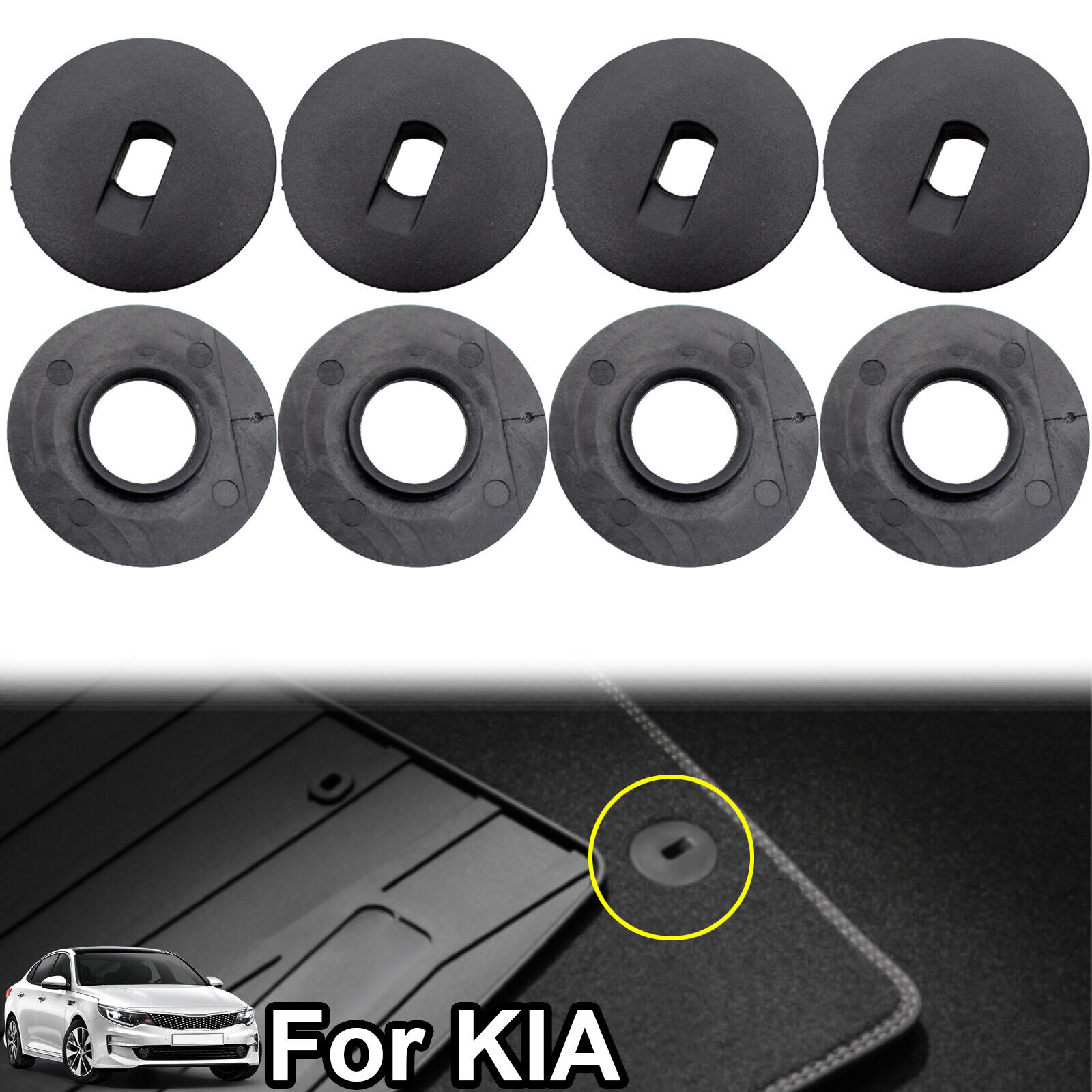 Irregularities possibility simple 4x Car Floor Mat Clips Carpet Fixing Retainer Clamp Holders For Kia Soul  Rio | eBay