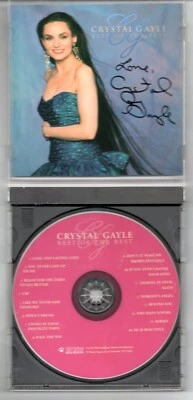 CRYSTAL GAYLE: BEST OF THE BEST CD AUTOGRAPHED SIGNED COUNTRY POP OUT OF PRINT Foto 1 de 4