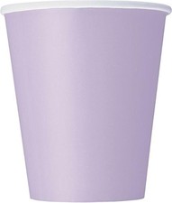 (TG. 266 ml) Unique Party 31416, Bicchieri di Carta, Lavanda, 266 ml, Confezione