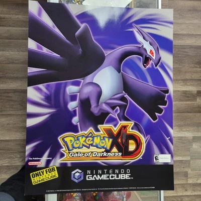Pokémon XD Gale Of Darkness Nintendo Gamecube Promotional Store POSTER - Image 1 of 4