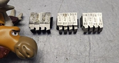 Lote de 3 juegos de cazadores de cabeza de troquel supermétrico GEOMÉTRICO 1/4"-20 Foto 1 de 4