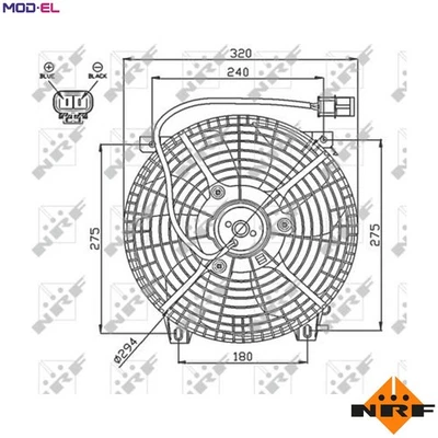 FAN ENGINE COOLING 47752 FOR M13A 1.3L G13BA/G13BB 1.3L G16B 1.6L J18A 1.8L - Image 1 of 4