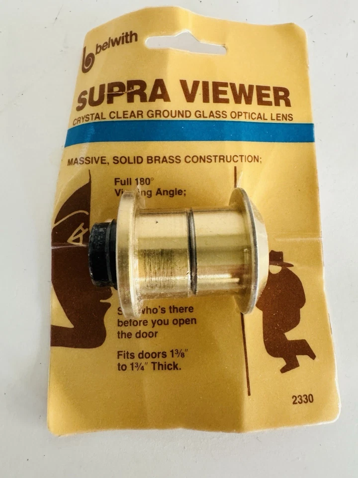 Belwith First Watch Security 180 Degree Full Brass Jumbo Door Viewer 2330