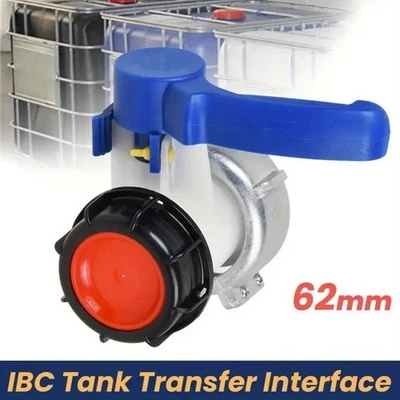 IBC Adapter Klappenhahn Tank Container Auslaufhahn DN40 62mm Wasserhahn Zubehör - Bild 1 von 4
