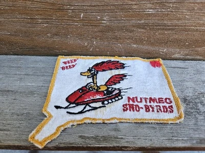Vintage Nutmeg Sno-Byrds Snowmobile Club Patch Connecticut - Image 1 of 4