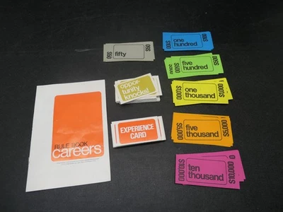 Parker Brothers 1971 Game Of Careers Replacement Money - Game Cards & Manual - Image 1 of 4