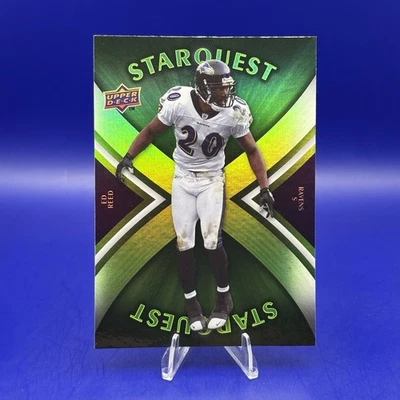 2008 Upper Deck Football Ed Reed Starquest Rainbow Green #SQ 12 Baltimore Ravens - Image 1 of 3