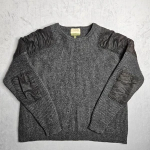 Cabelas Pullover Herren 2XL groß grau Lammwolle Outfitter Serie Shooting Patches - Bild 1 von 10