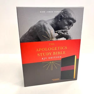KJV Apologetics Study Bible Black & Burgundy LeatherTouch Holman - Picture 1 of 7