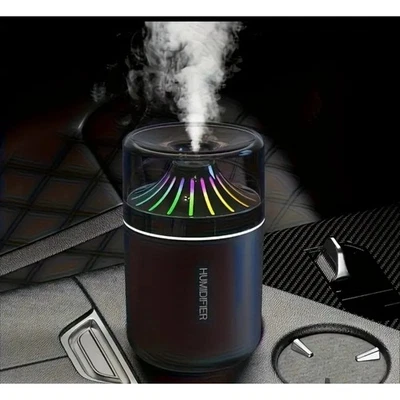 Portable Car Humidifier Ultrasonic Cool Mist  Diffuser Colorful LED Light - Image 1 of 3