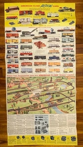 American Flyer 1958 1959 Product Mailer Poster 35 x 17 Model Trains Cars Gilbert - Picture 1 of 7