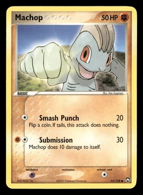 Machop - 53/108 - Common - EX Power Keepers - Pokemon Card - HP - Image 1 of 2