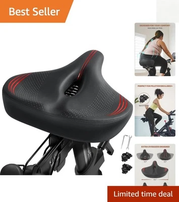 Asiento de bicicleta Peloton de gran tamaño cómodo sillín extra ancho para hombres mujeres EE. UU. Foto 1 de 4