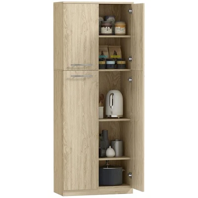 HOMCOM Credenza Cucina Mobile Dispensa con 2 Armadietti Mobile Cucina con - Immagine 1 di 4