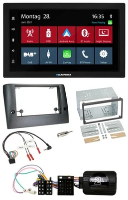 Blaupunkt Lenkrad Bluetooth DAB 2DIN USB Autoradio für Fiat Stilo 2005-2007 - Bild 1 von 4