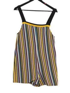 Zara Women's Playsuit M Multi Striped Cotton with Viscose Playsuit - Picture 1 of 5