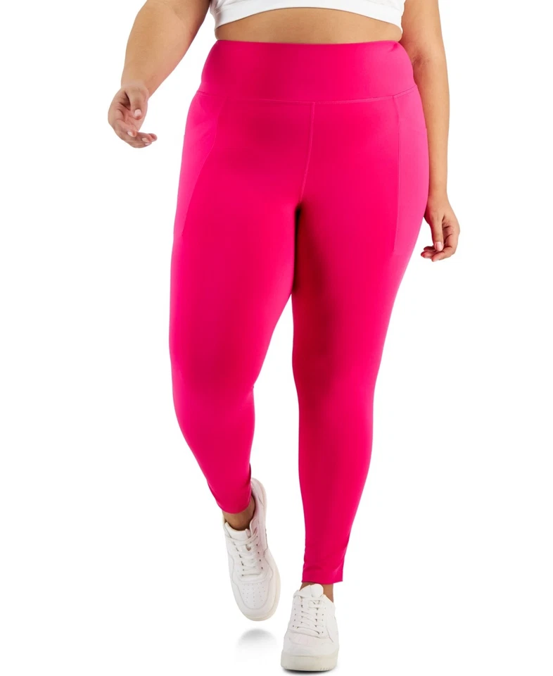 Leggings recortados de compresión ID Ideology para mujer ajuste regular 1X rosa Foto 1 de 1